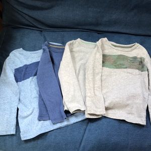 Mini Boden long sleeve tees (4) size 3-4Y